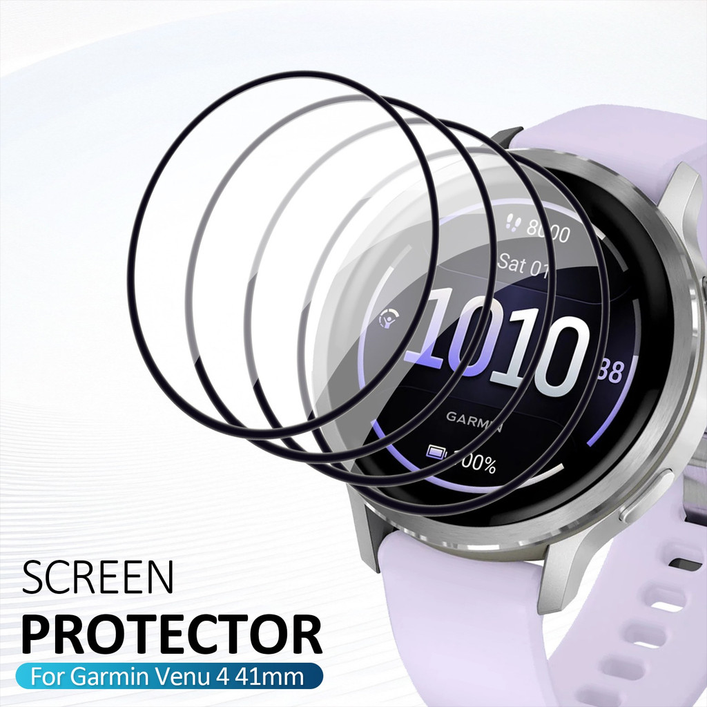 Hydrogel Screen Protector - Garmin Venu 4 41mm/45mm用HDスクリーンプロテクターフィルム4枚セット、傷防止、防水、ソフト、Venu4スマートウォッチ用フィルム（ガラス製ではありません）