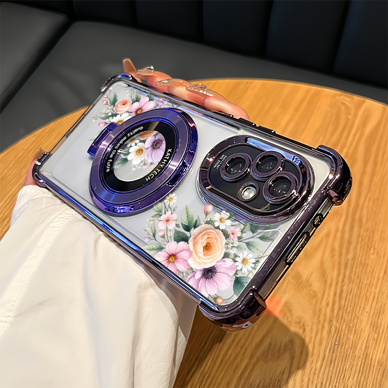 Oppo Reno 12 - ピンクの小花柄フラワーフォンケース OPPO Reno 16 FS 15C