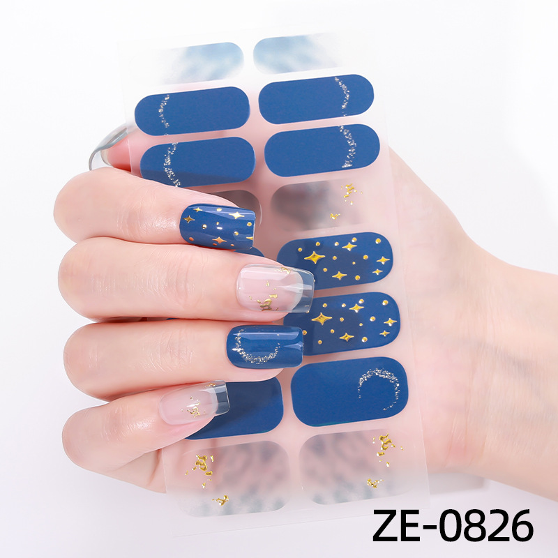 16種類の大理石グラデーション星空フルカバーネイルポリッシュ - Full Cover Adhesive のレビューと価格