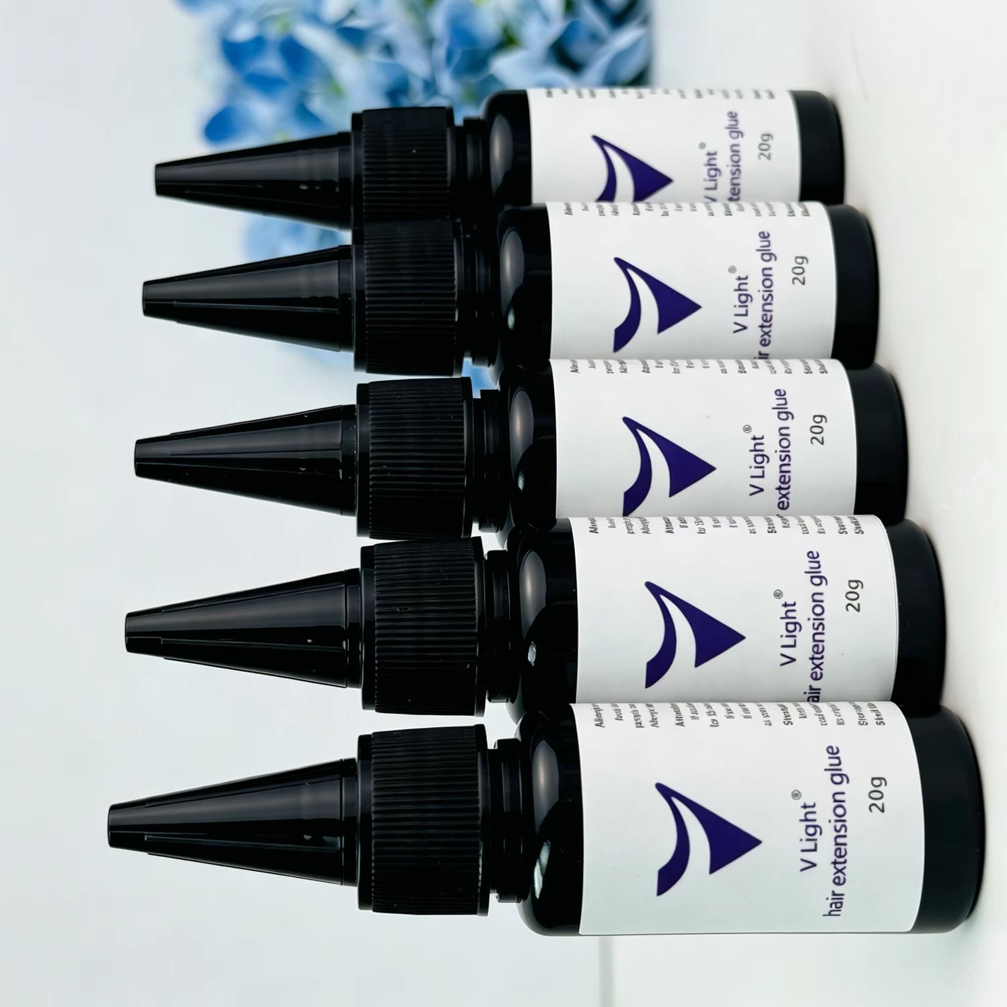 UVライトヘアエクステンショングルーキット、V‑ライトボンデ - Liquid Uv Glue Kit のレビューと価格